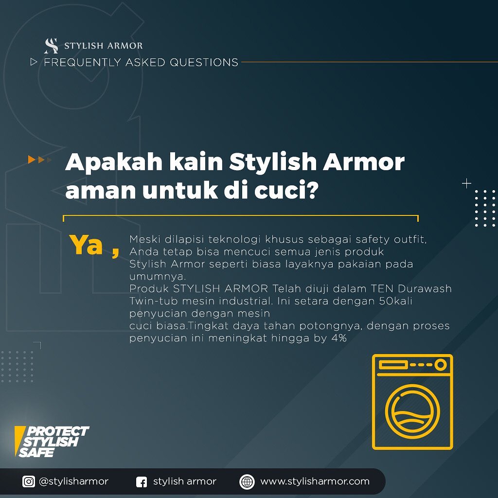 Meski Anti Tusuk, Kain Stylish Armor Aman kok Untuk Dicuci!
