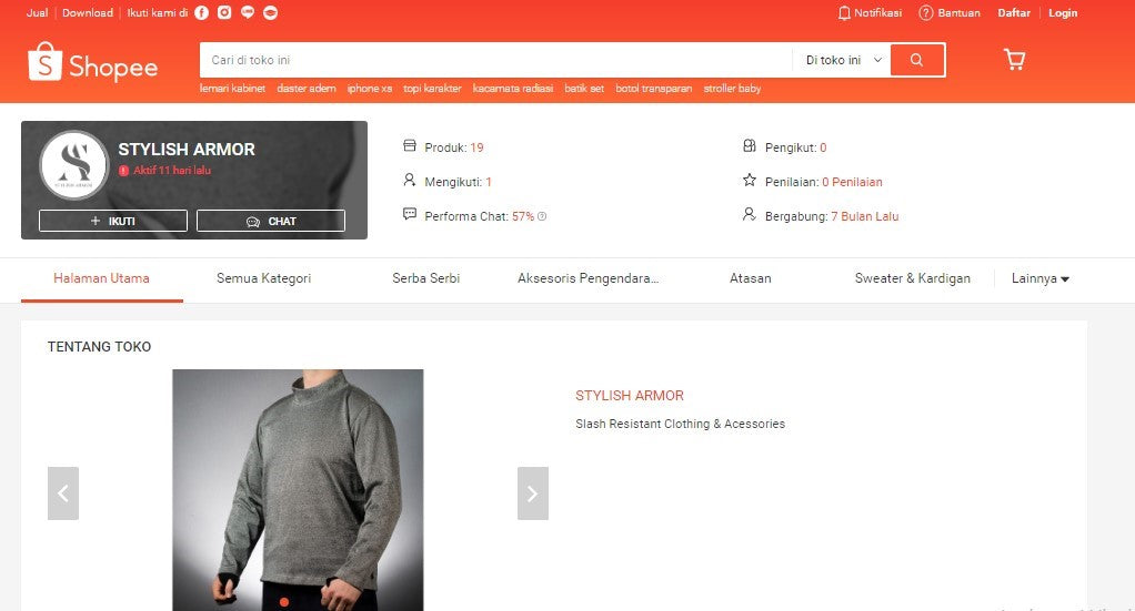 Belanja Produk Stylish Armor Kini Bisa Lewat Shopee!