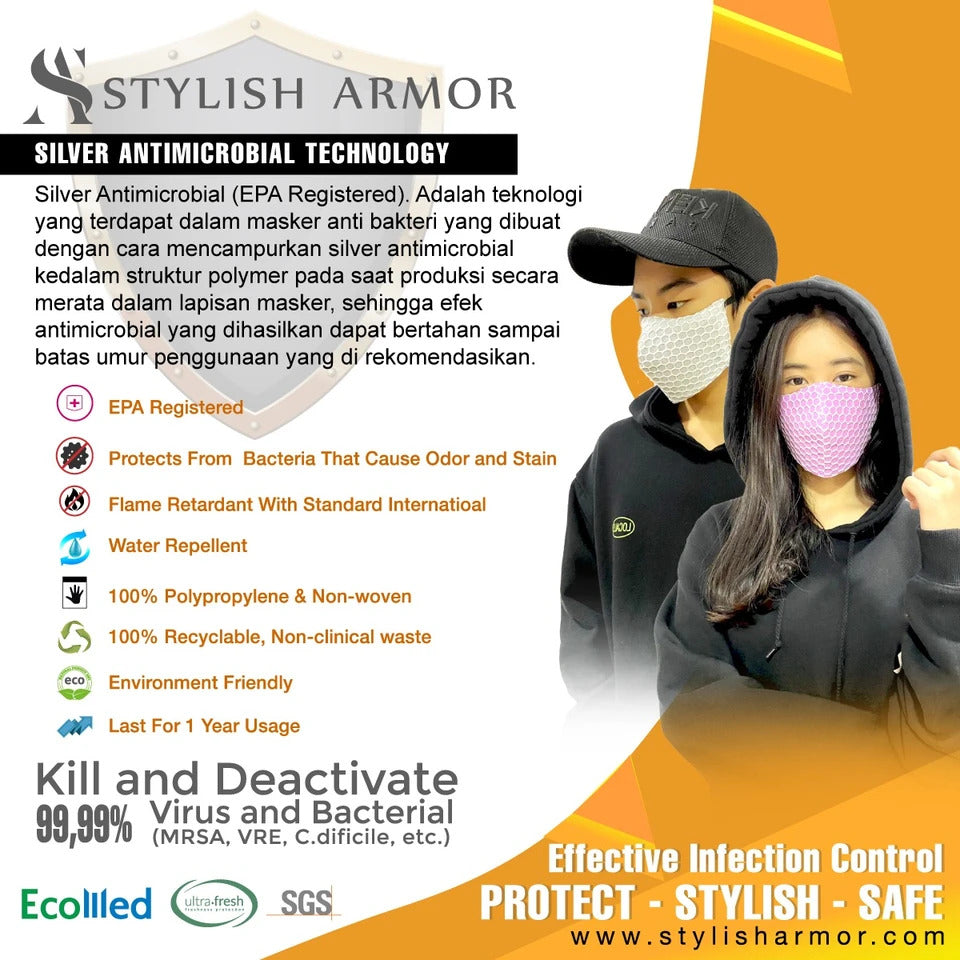 Cegah Covid-19 dengan Masker Anti Bakteri Stylish Armor